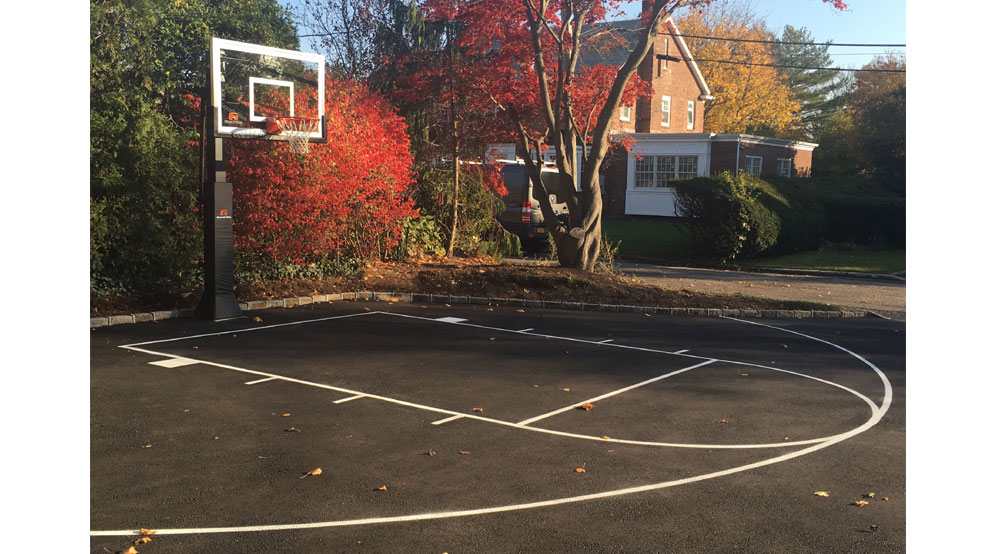how to paint basketball court lines on concrete
